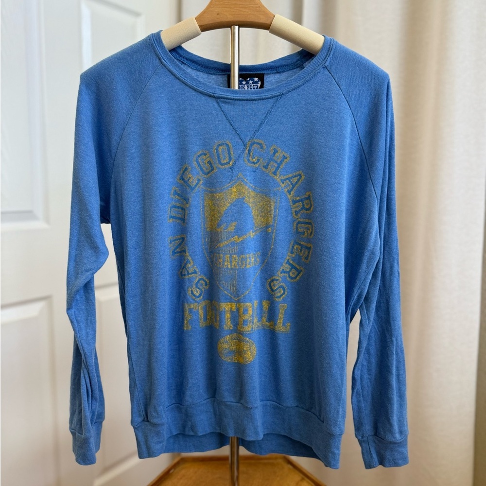 Junk Food San Diego Chargers Blue Sweatshirt tee size M
